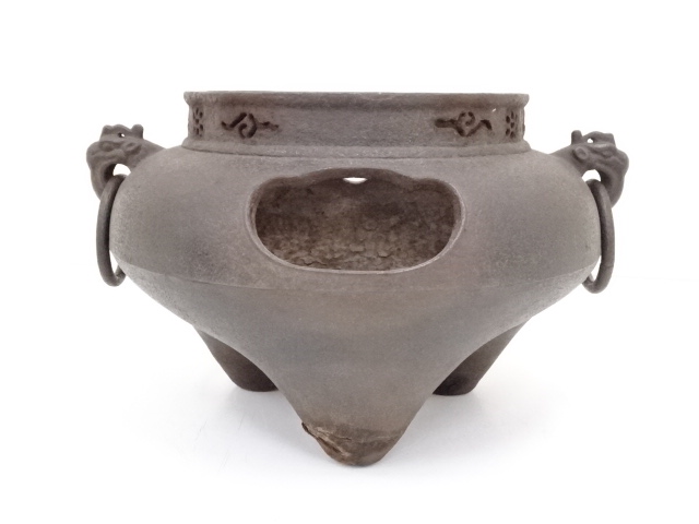 道具 ] - 道具 千家十職大西清右衛門造 鉄鬼面風炉釜（共箱） | ネット